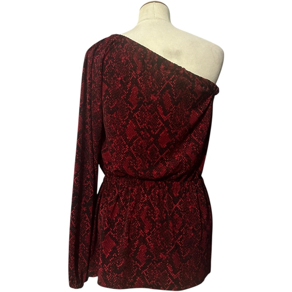 Michael Michael Kors Python Print One Shoulder Bl… - image 4